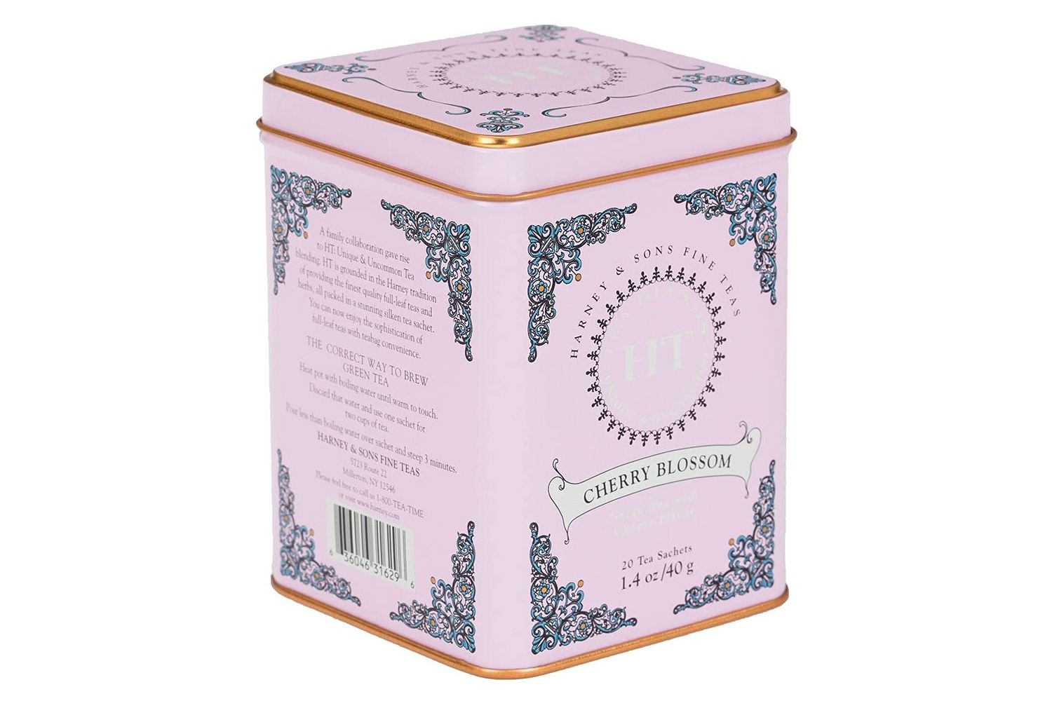 Harney &amp; Sons Caffeinated Blossom Green Tea Tin Sachets