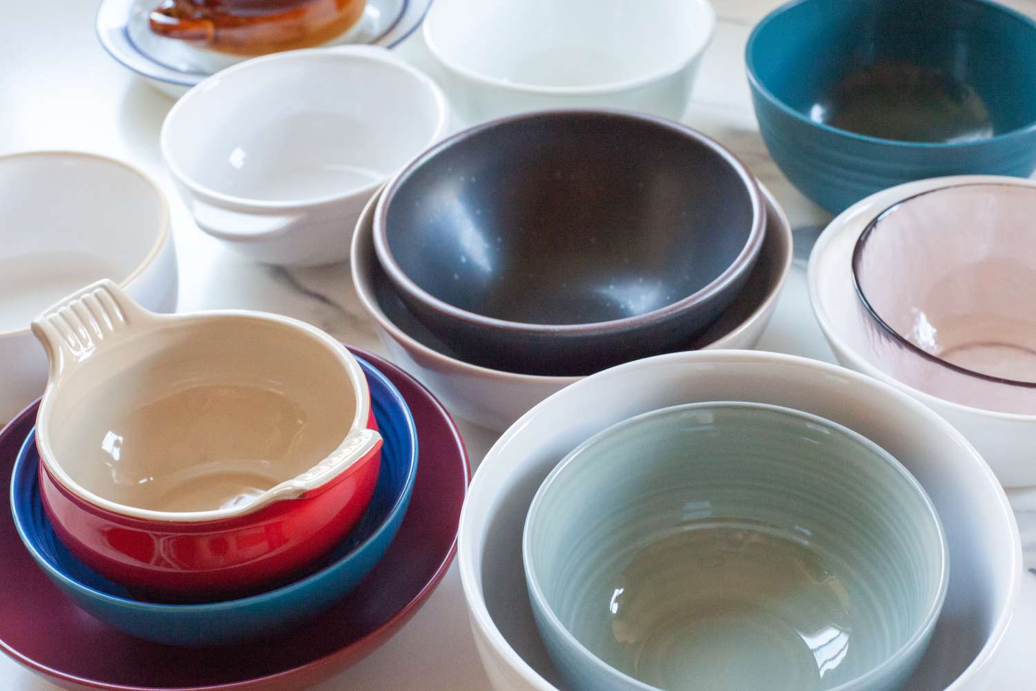 group shot of soup bowls