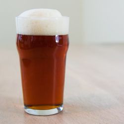 A glass of Irish red ale.