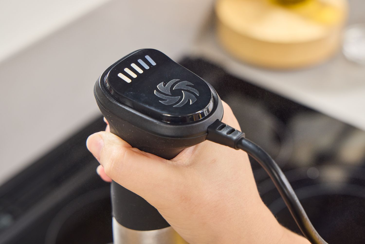 The top of the Vitamix Immersion Blender handle