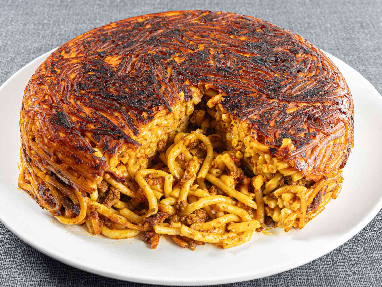 Overhead view of makaroni