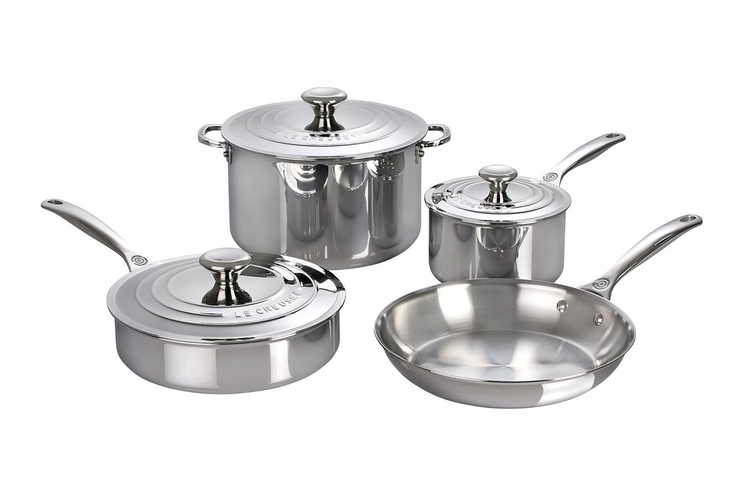 Le Creuset Tri-Ply Stainless Steel 7 pc. Cookware Set