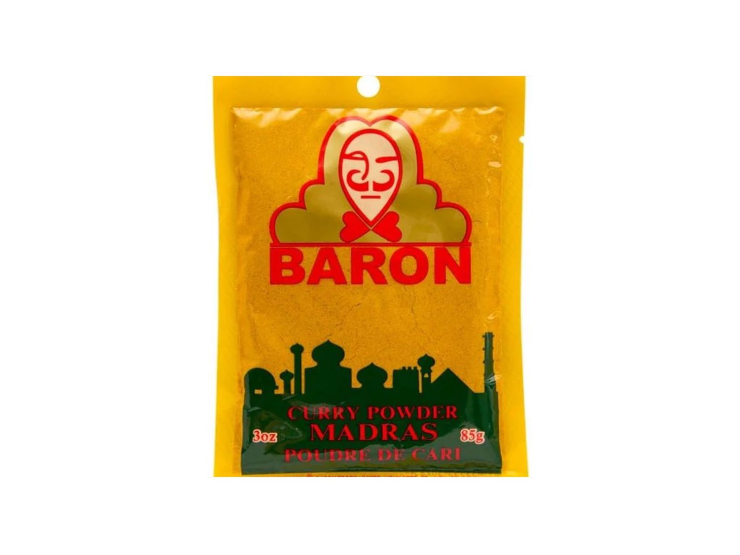 Packet of Baron Madras Powder on white 
