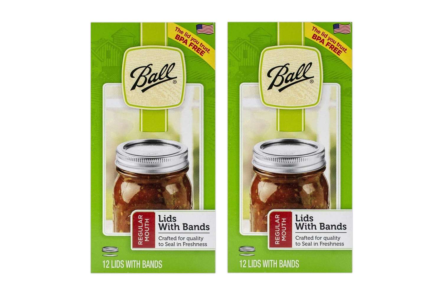 Ball Regular Mouth 12 Lids with Bands