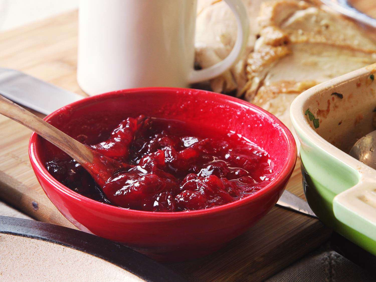 Bowl of homemade cranberry sauce