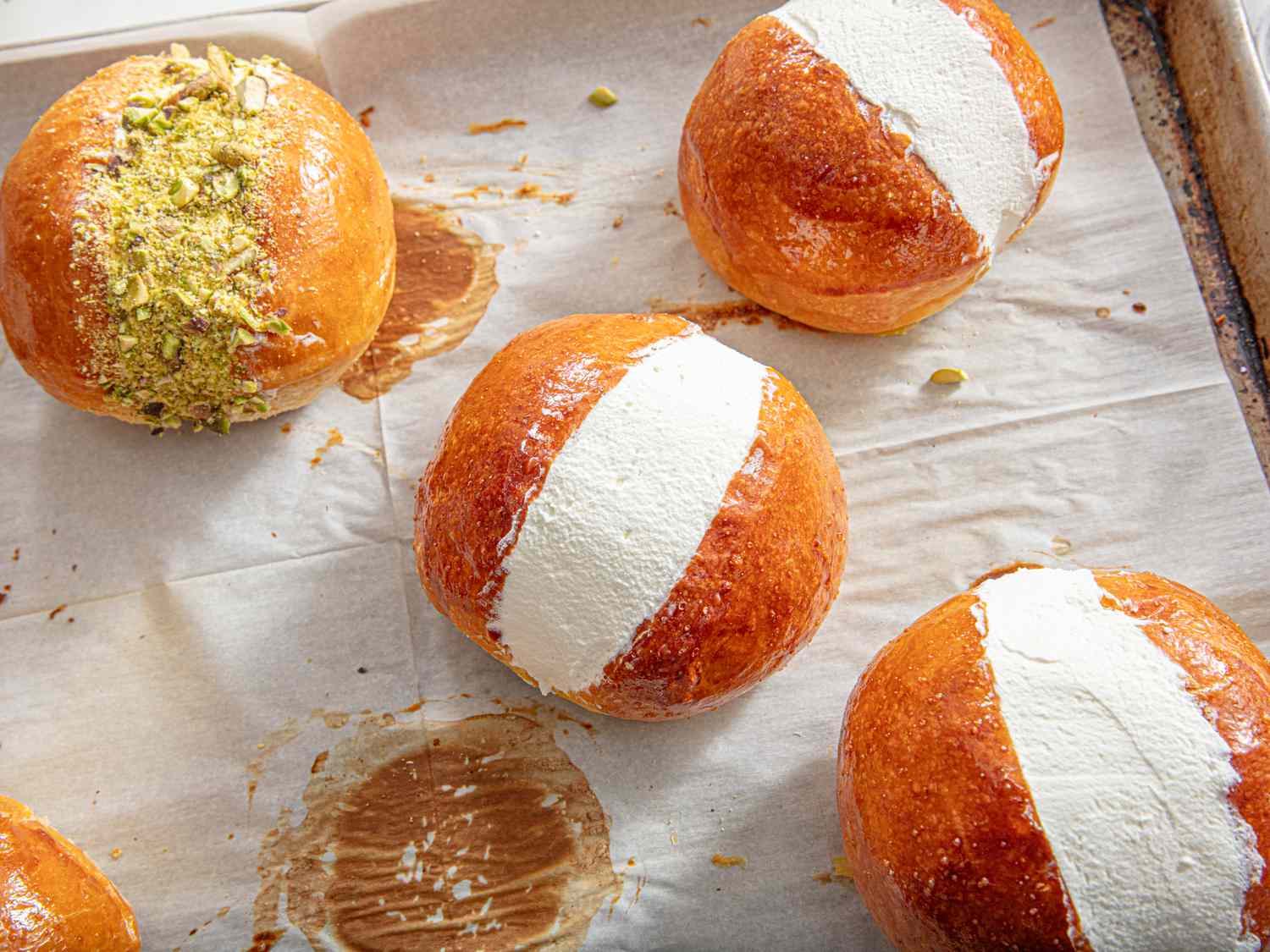 Maritozzi on sheet pan