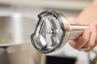 The blade head on the Breville Control Grip Immersion Blender