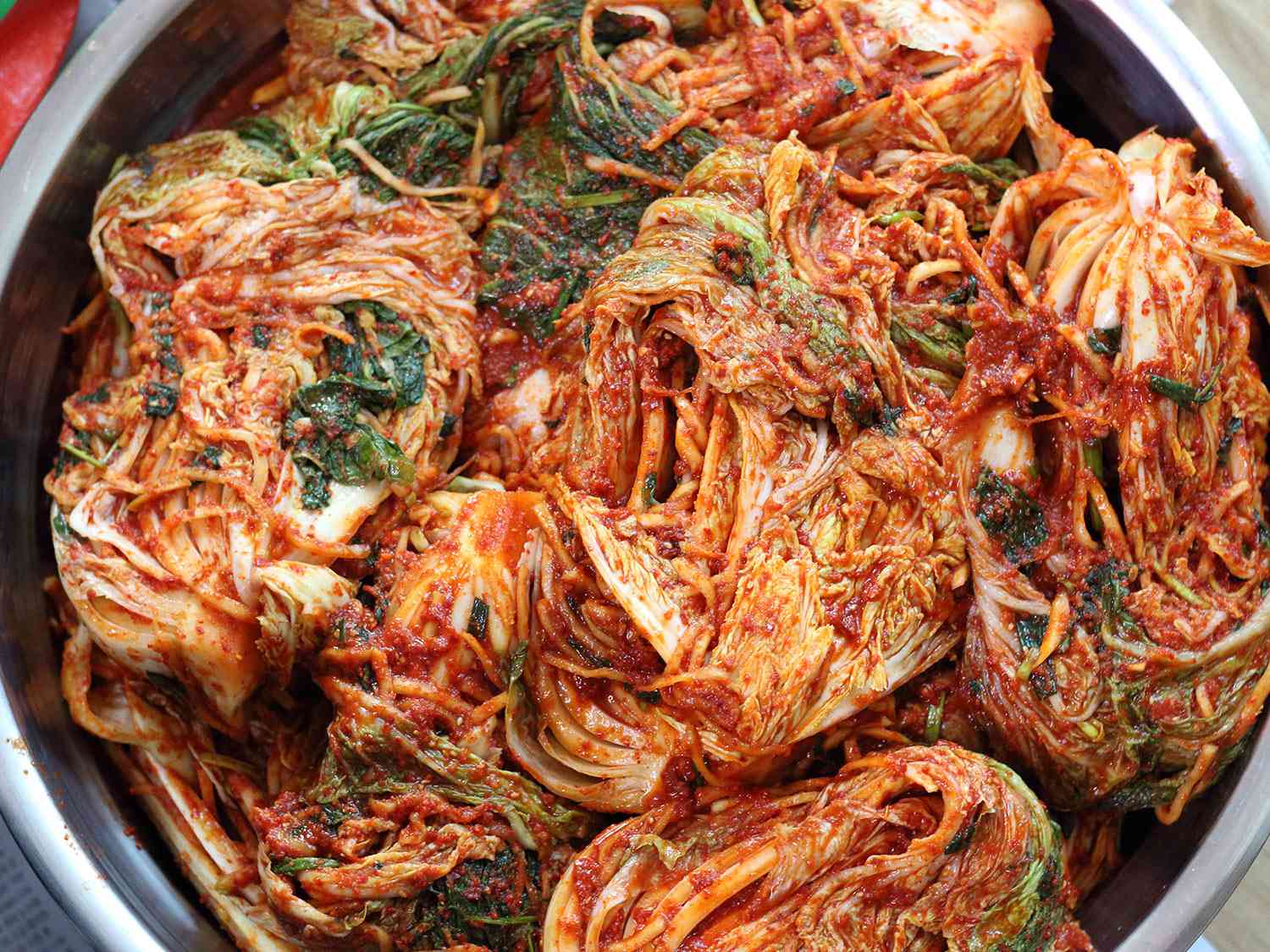 bowl full of baechu kimchi