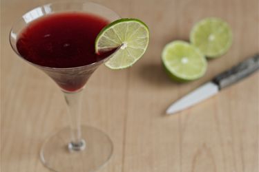 tart cherry cocktail with lime