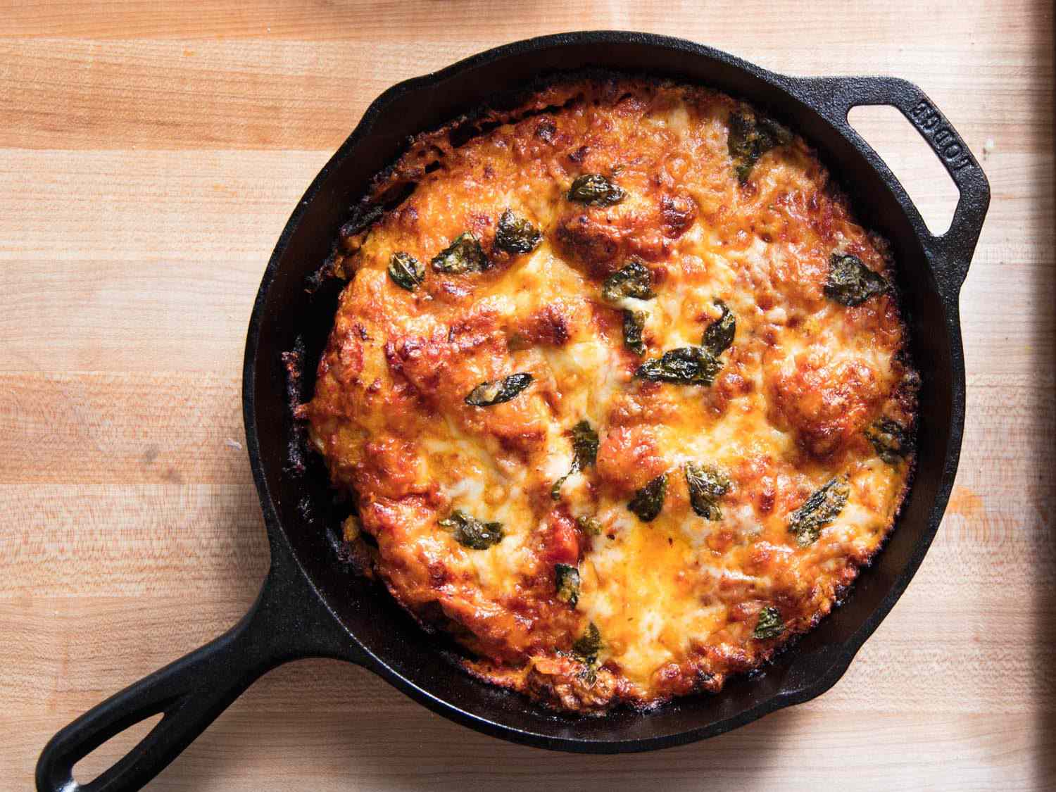 Cast iron pan pizza
