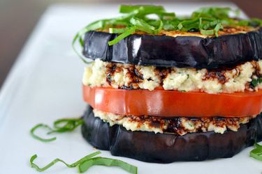 Eggplant "Ricotta" Stacks
