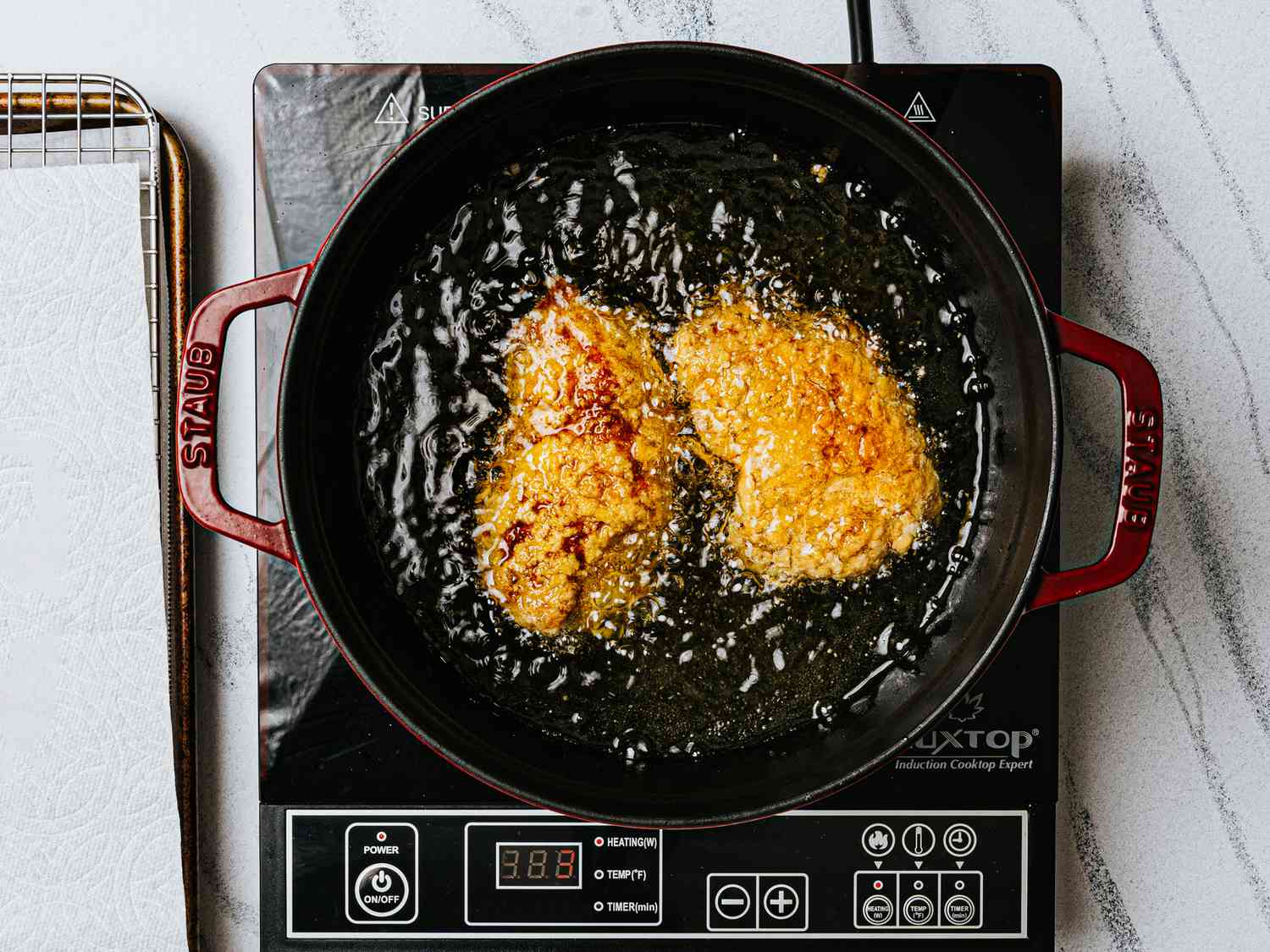 Frying porkchops