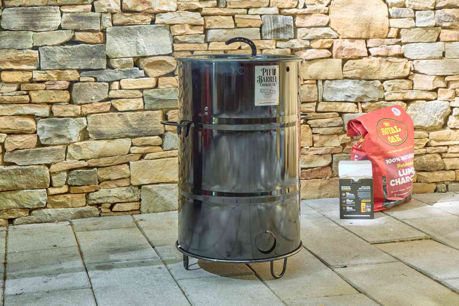 The Pit Barrel Cooker Co. Classic Pit Barrel Cooker on a patio