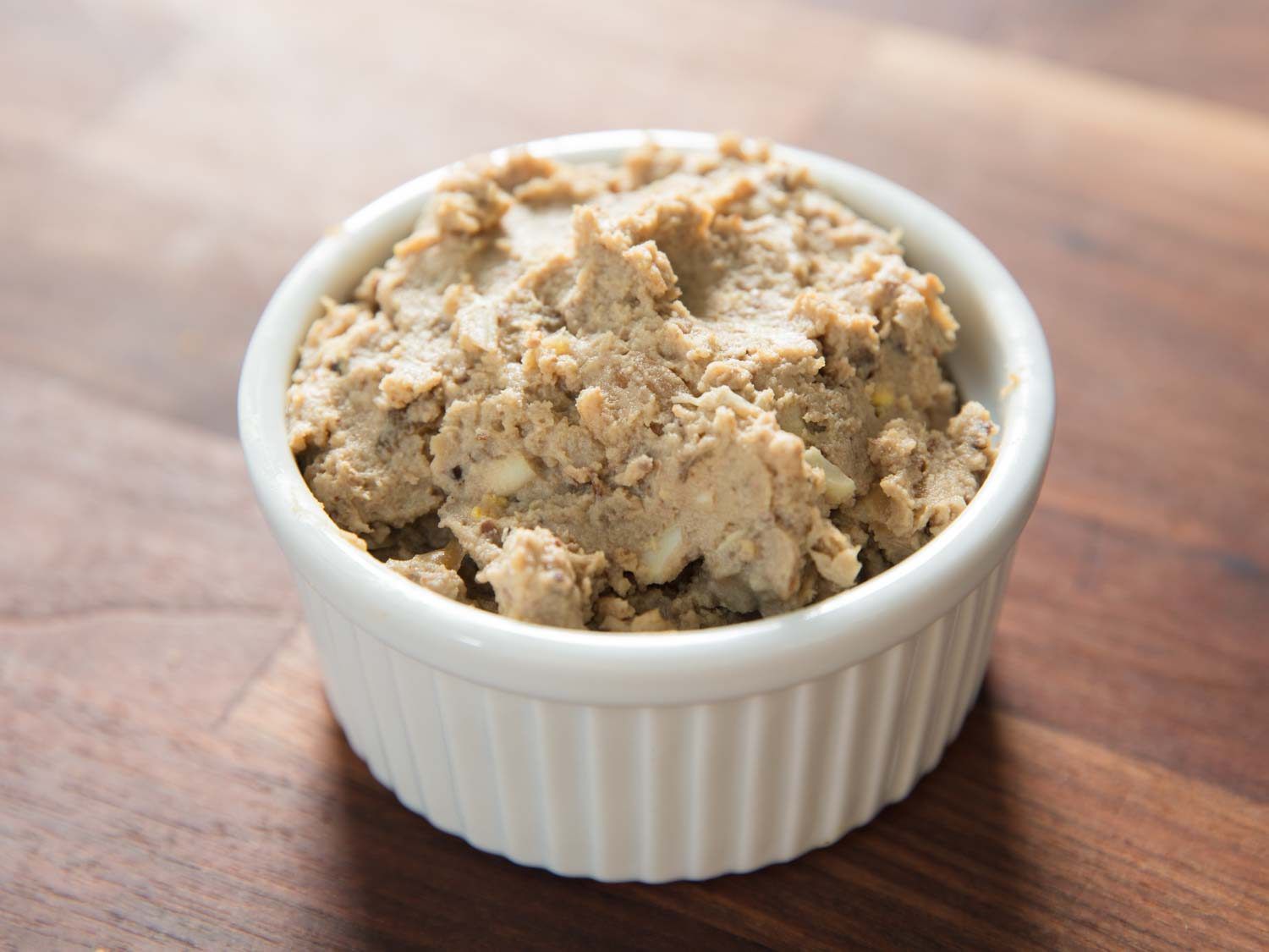 A ramekin of chopped liver.