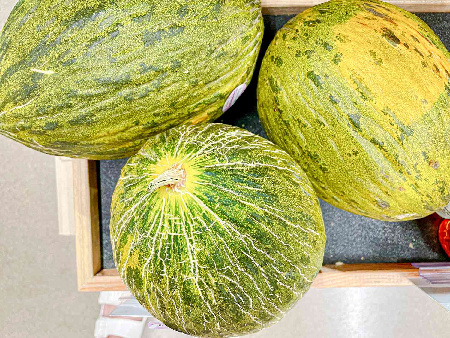 Overhead view of melon