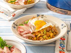 Side view of finished Charquican