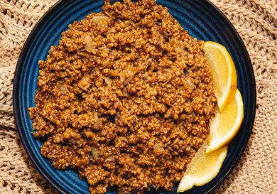 Overhead view of Freekeh