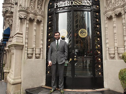 Alexandre Petrossian outside the New York restaurant, Petrossian.