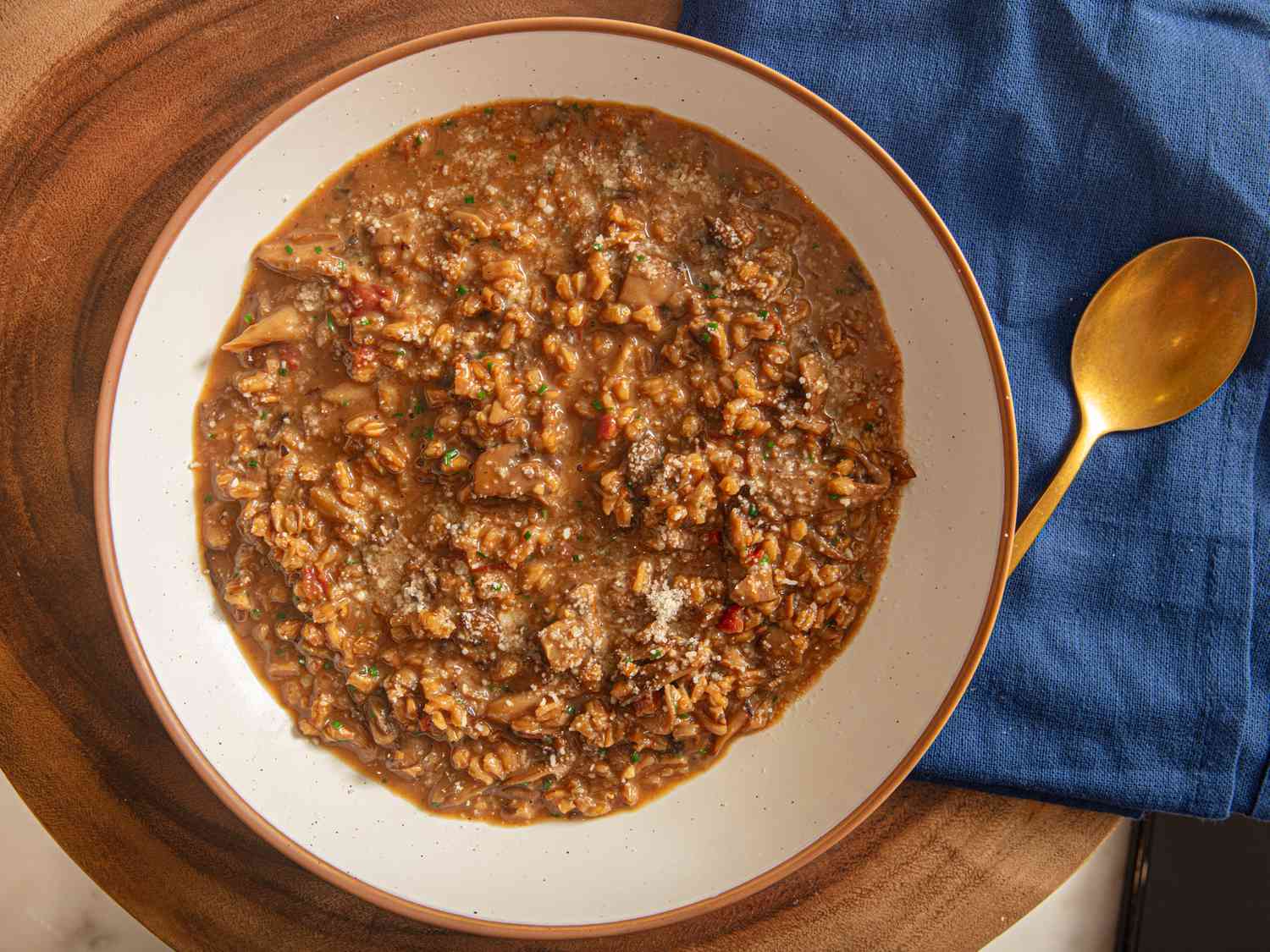 Overhead view of farotto