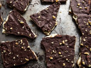 Shards of chocolate bark.
