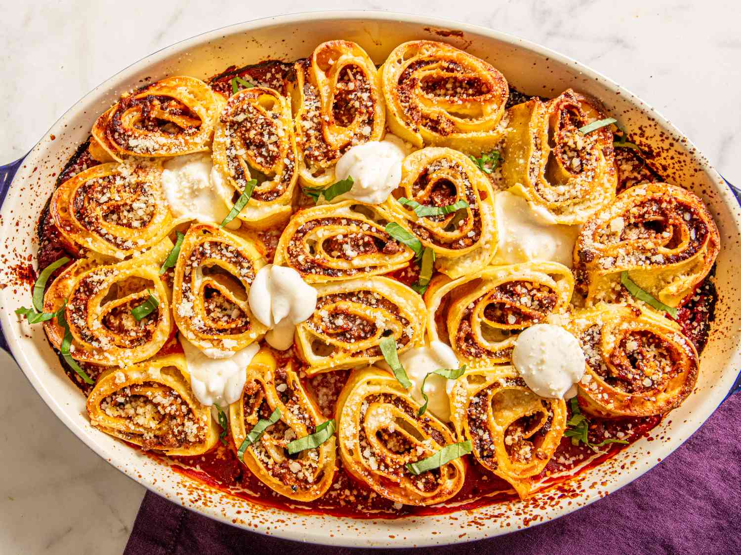 Overhead view of rosette all forno