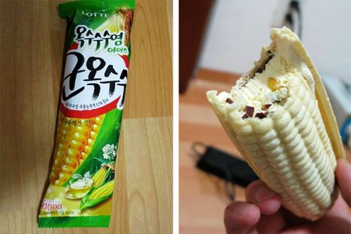 Korean Corn Ice Cream Novelty