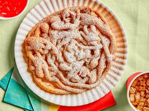 Overhead view of funnelcake