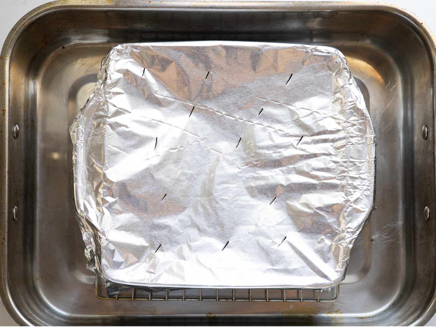 custard going in oven