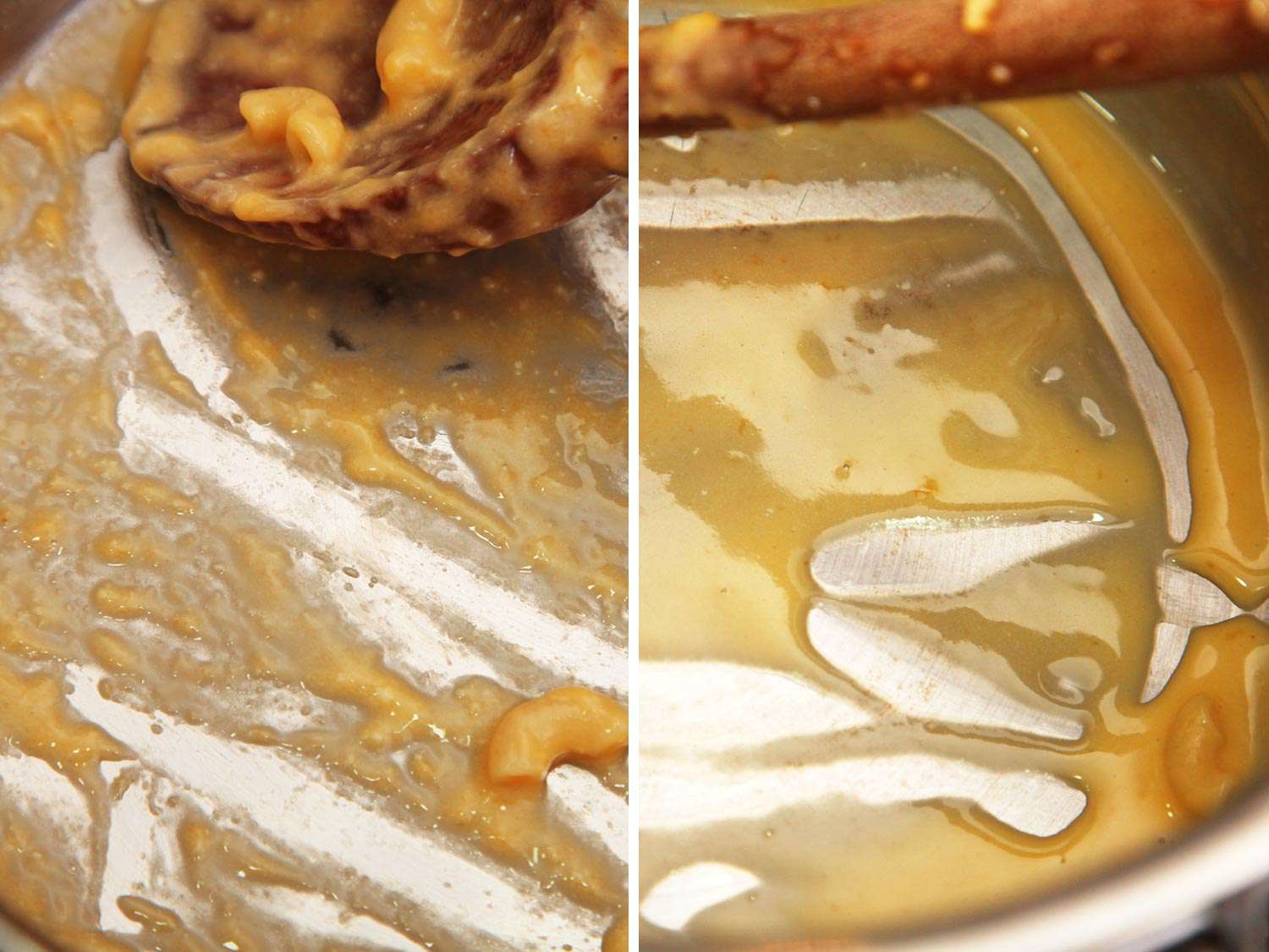 Comparing a béchamel-based sauce and one made with pure starch and evaporated milk.