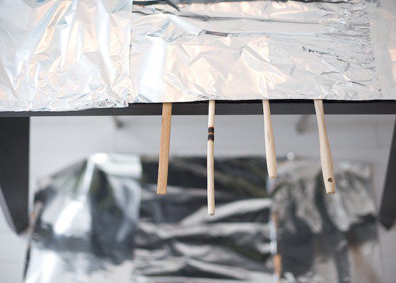 covering kitchen surfaces with aluminum foil
