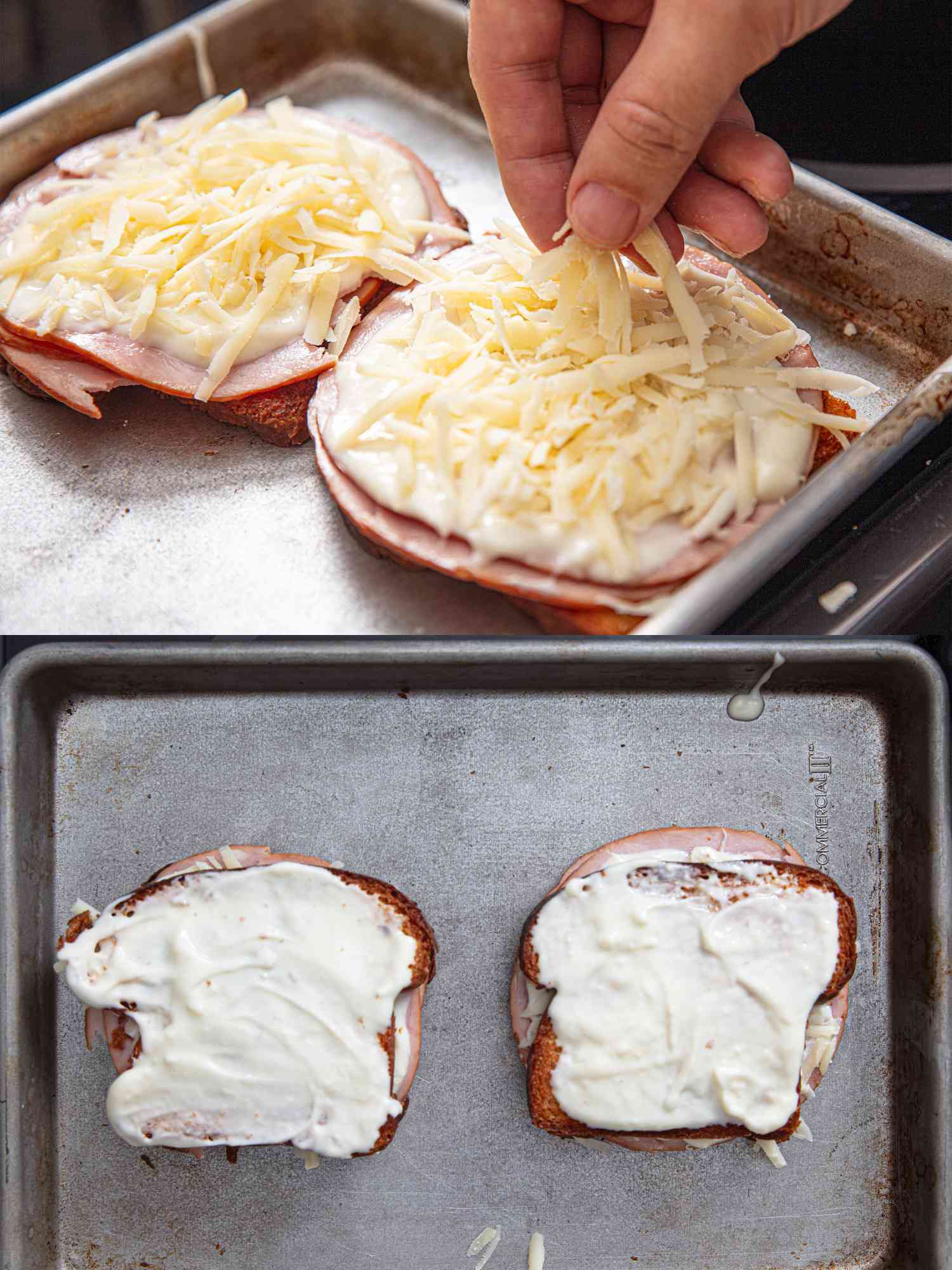 Two image collage of assembling