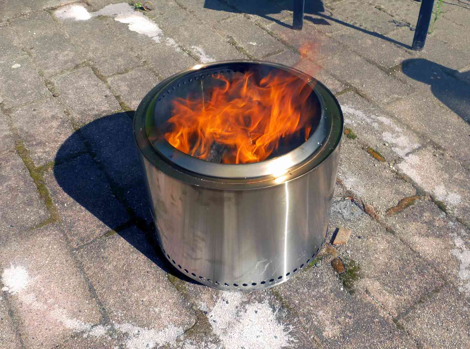 a fire going in the solo stove