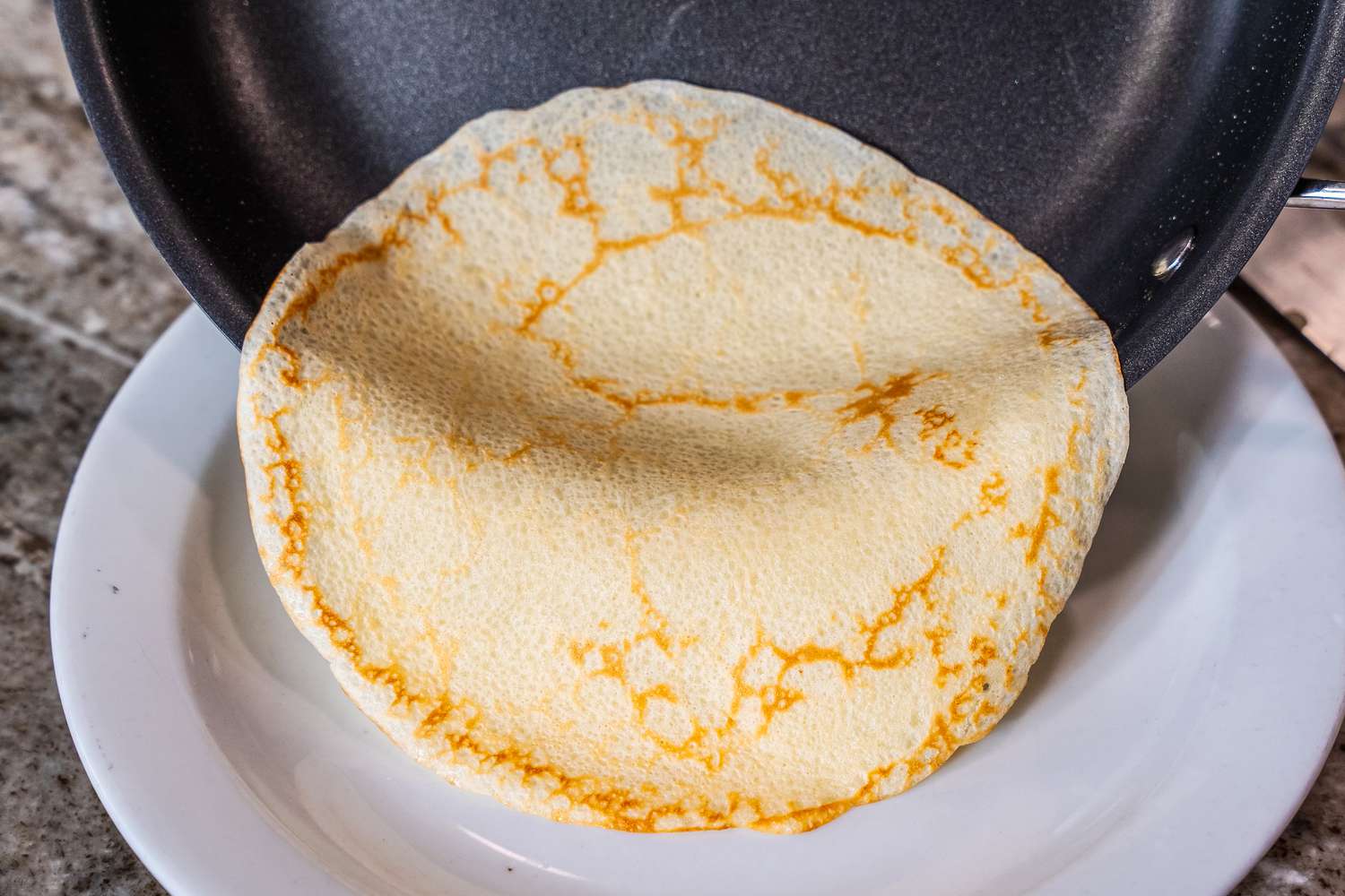 A crepe cooked in the Cuisinart 622-24 Chef’s Classic Nonstick Skillet