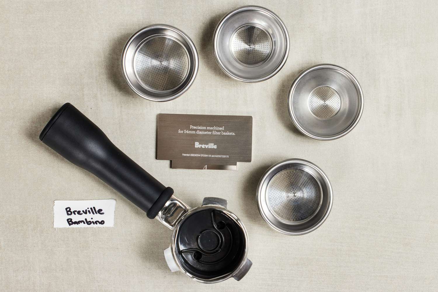 Close up on different parts of the Breville Bambino Plus Espresso Machine