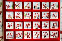 The calendar part of the Bonne Maman Advent calendar.