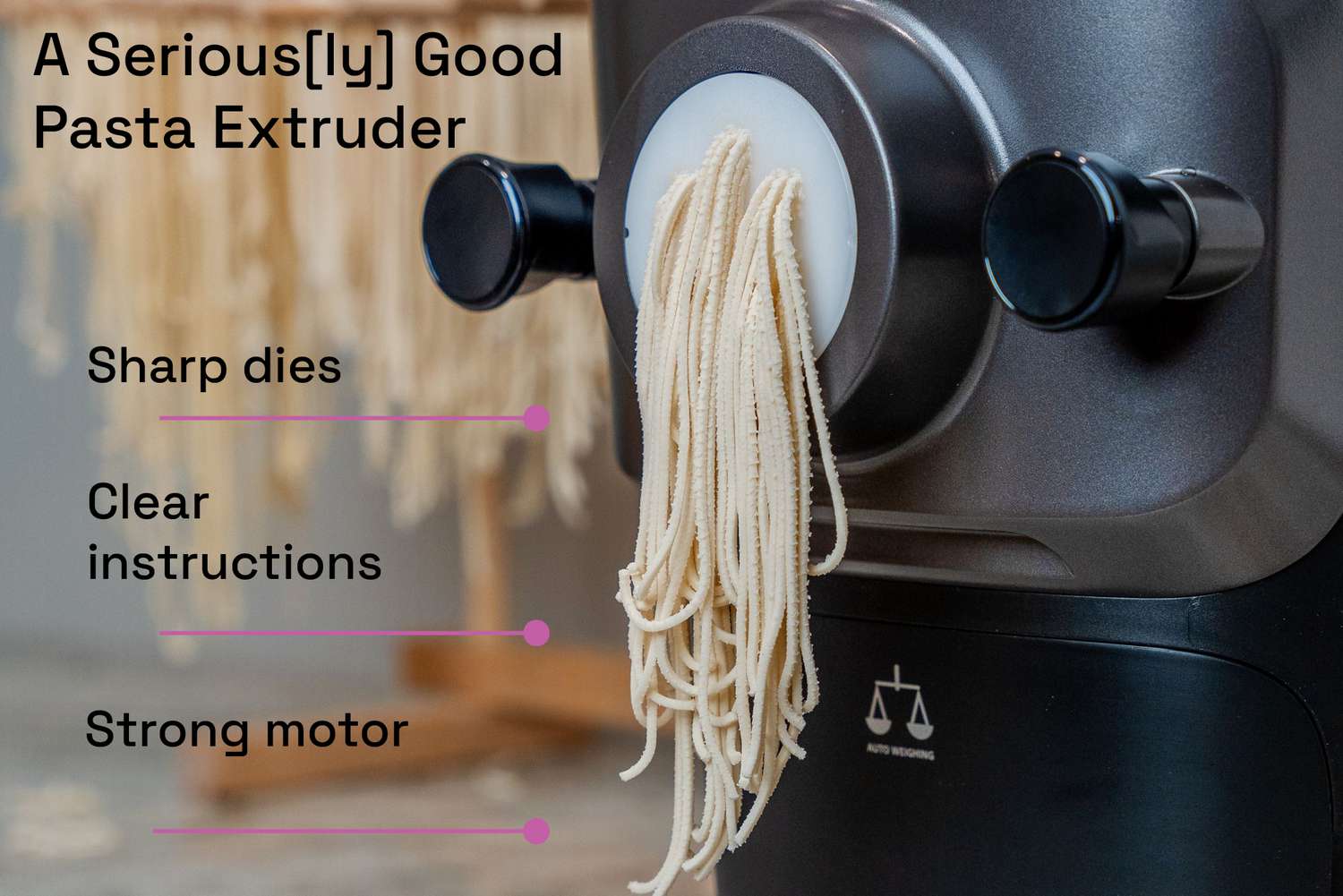 Closeup of a Philips pasta maker