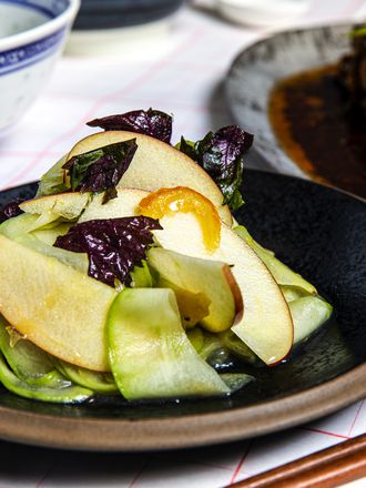 Plated Chayote and Apple Salad