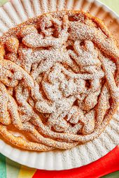 Overhead view of funnelcake