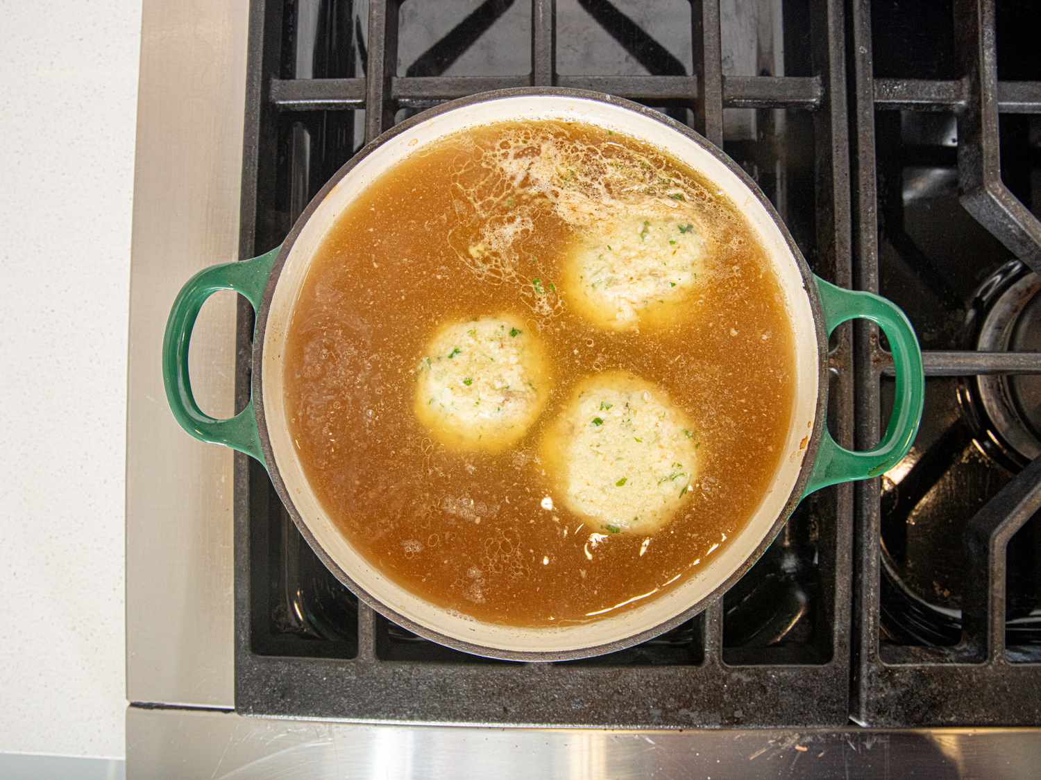 Overhead of poaching canederli