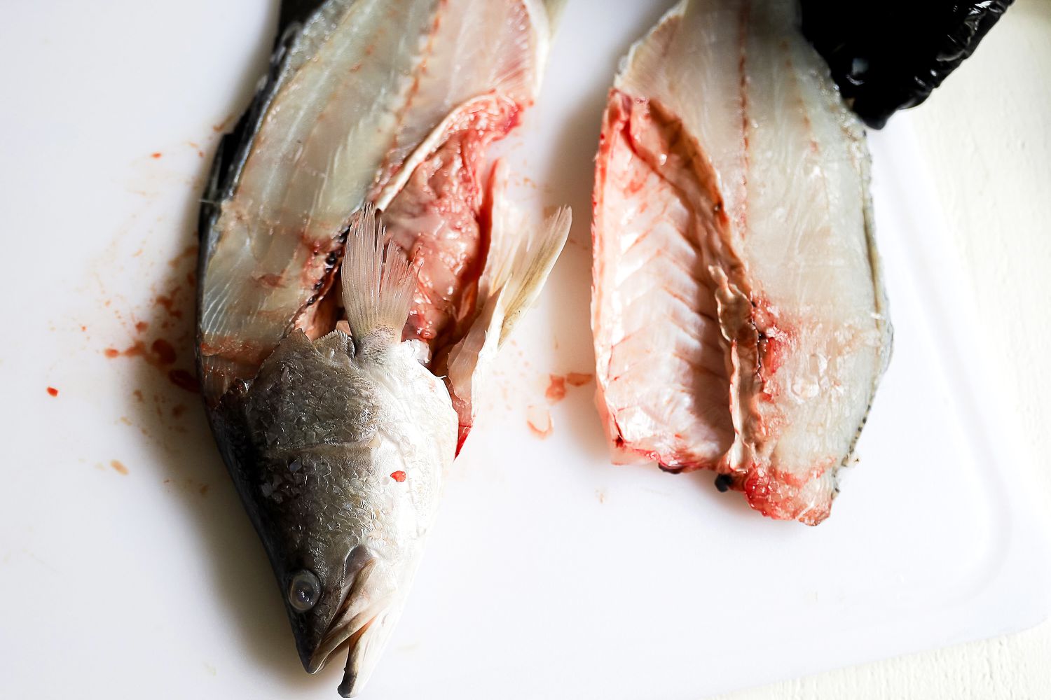 A fish after being sliced with the Victorinox Fillet Knife