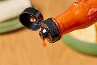 Close up of Frank's RedHot Original Cayenne Pepper Sauce