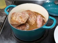 braised pork in the crockpot dutch oven 
