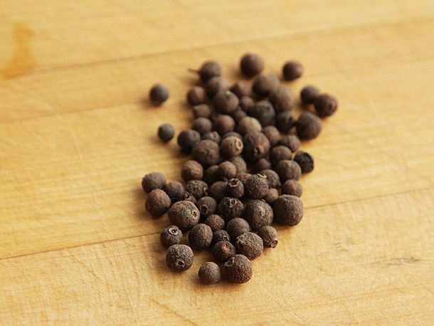Closeup of whole allspice berries