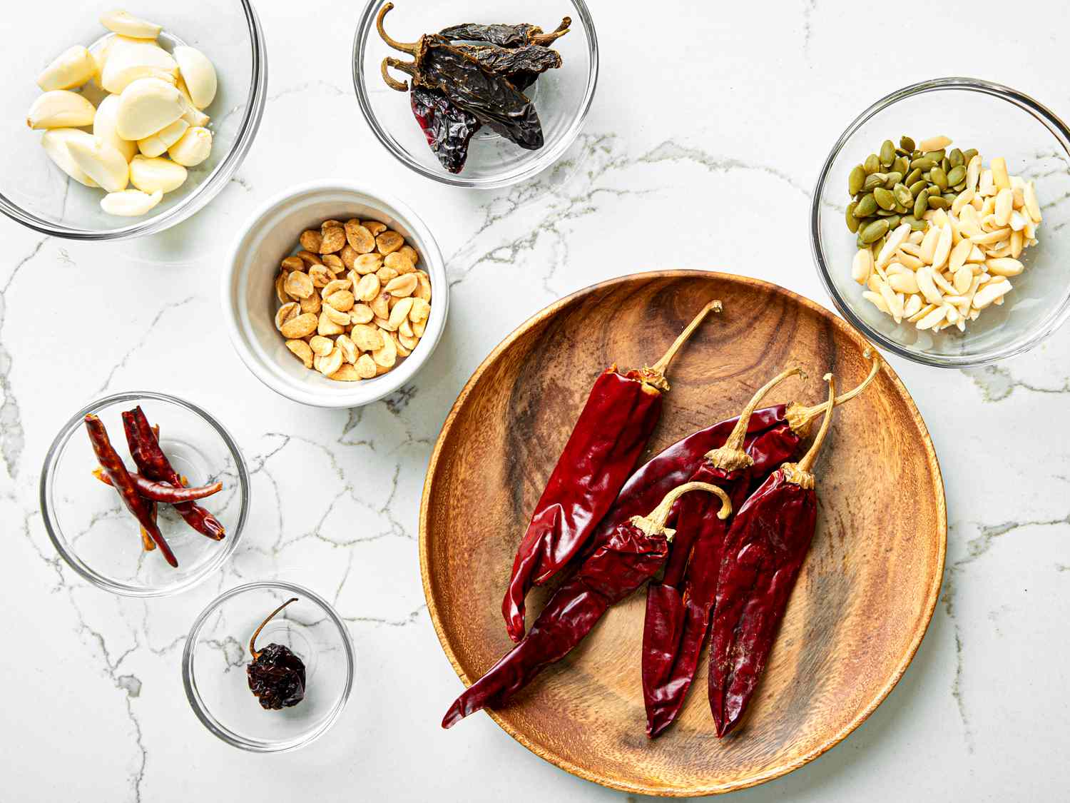 Overhead view of ingredients