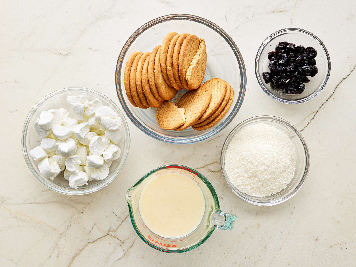 Overhead view of ingredients