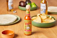 Cholula Original Hot Sauce on table