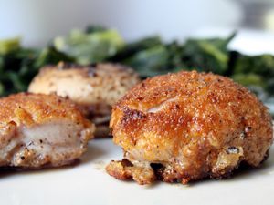 A plate of deep-fried lamb's testicles, also known as Rocky Mountain oysters.