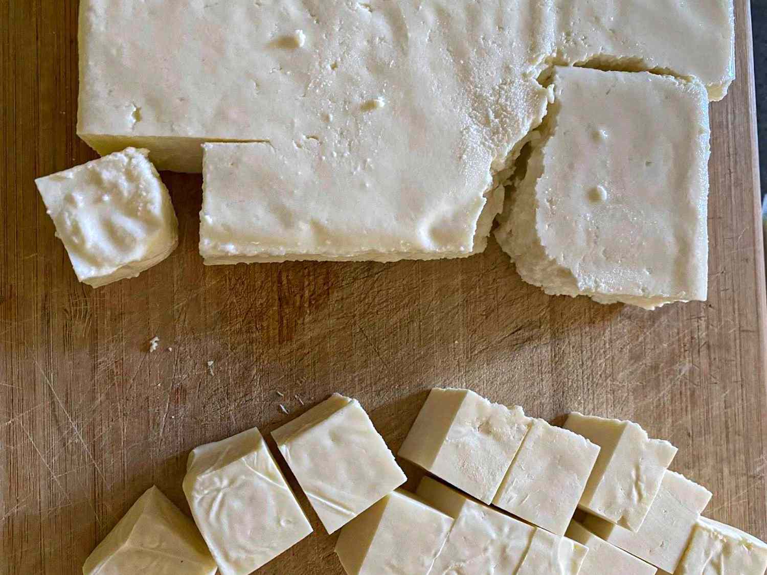 Overhead view of paneer