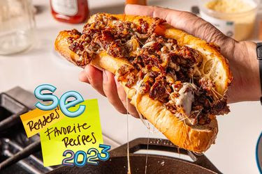 Philly Cheesesteak photo with a Reader's favorite graphic