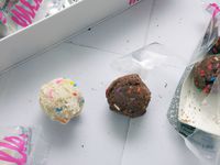 closeup of two truffles